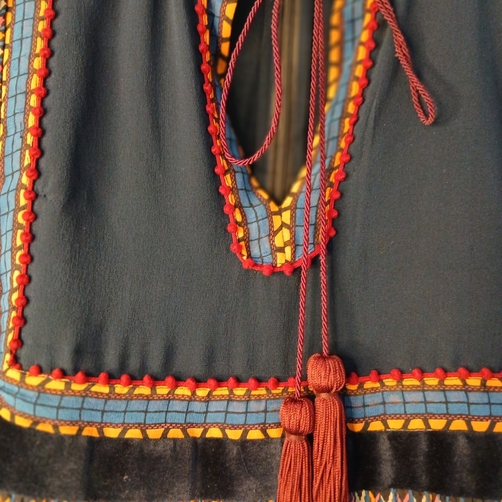 Talitha Multicolor Patterned Blouse with Tie Waist - Picture 8 of 9